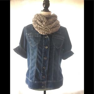 Coldwater Creek Denim stretch button up jacket